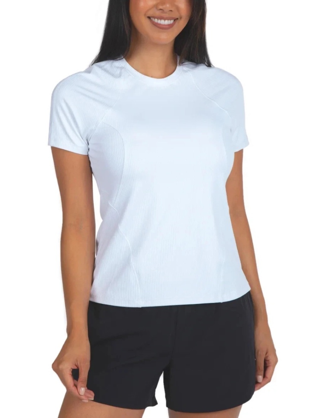 Spyder White Short Sleeve Crew Neck Tee